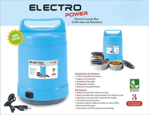 Electro Power Electric Lunch Box With Auto-Cut Function