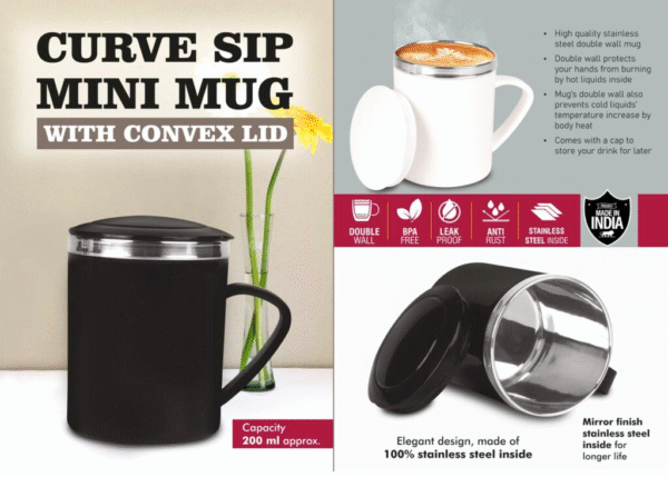 Curve Ship Mini Mug With Convex Lid