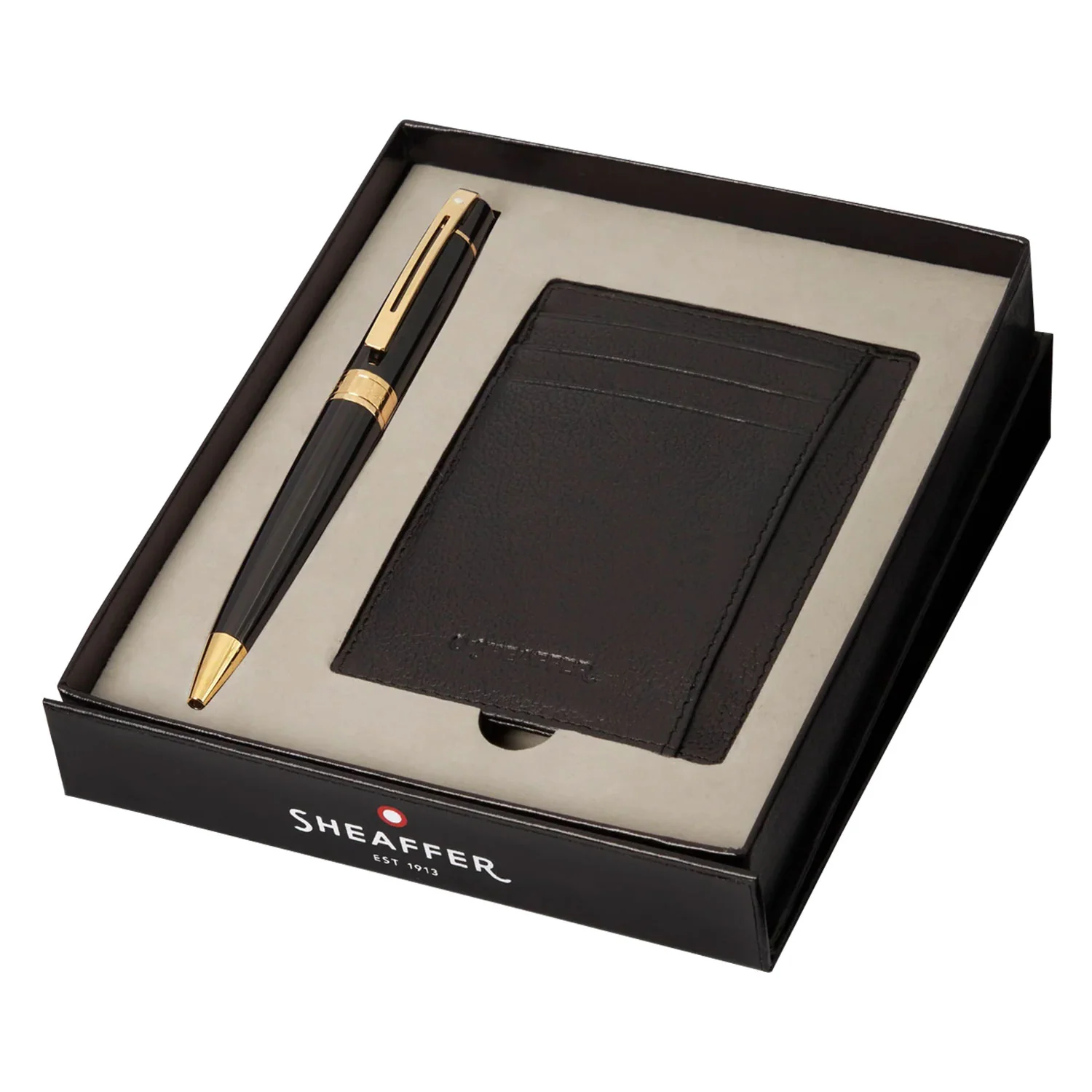 Sheaffer-300-G9325-Glossy-Black-With-Gold-Tone-Trims-Ball-Pen-With-Cch-Image-6_1800x1800