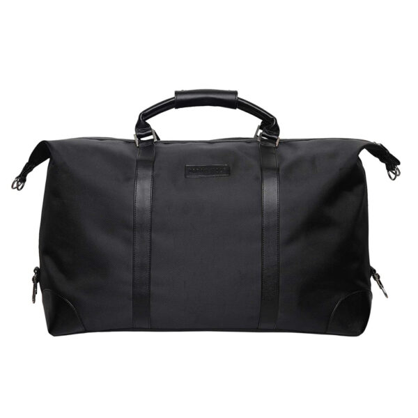 Urban Wolf Faux Leather Duffle Bag-Black