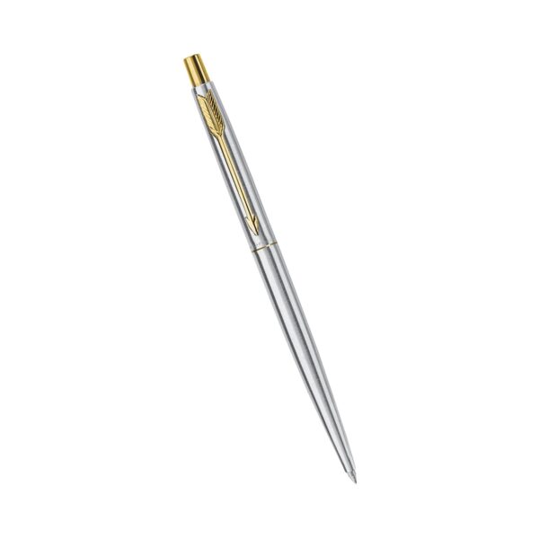 Parker Classic Stainless Steel Gold Trim Ball Pen