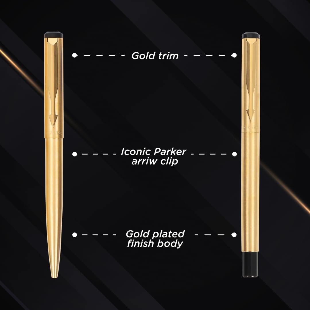 Parker Vector Gold Trim Roller Ball Pen Parker Vector Gold Trim Roller Ball Pen