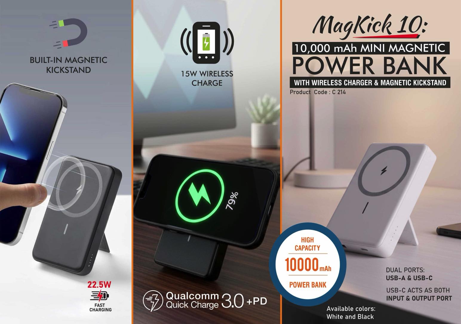 MagKick 10: Mini Magnetic Power bank