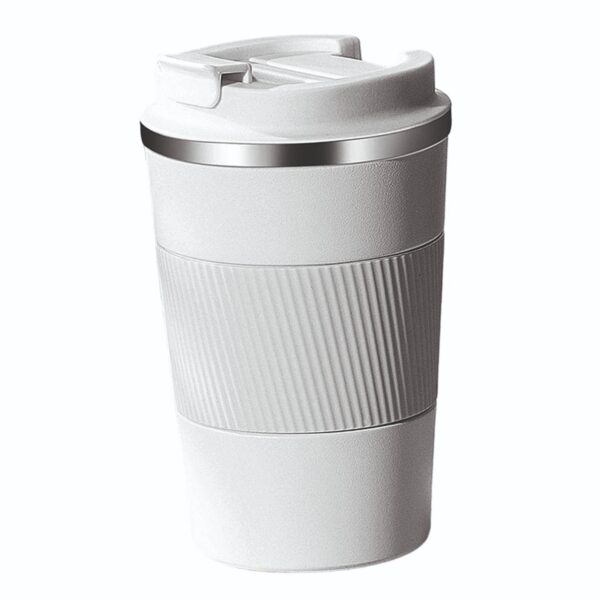 Cafe Buddy Pro: Stainless Steel Vacuum coffeemug with Silicon Grip & Temperature Display