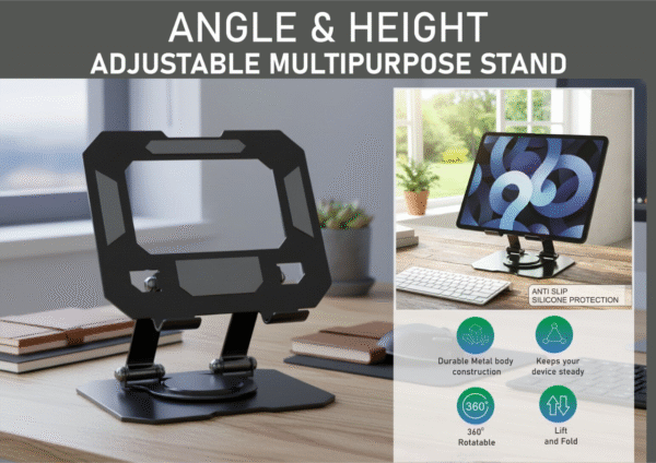 Angle & Height adjustable multipurpose stand