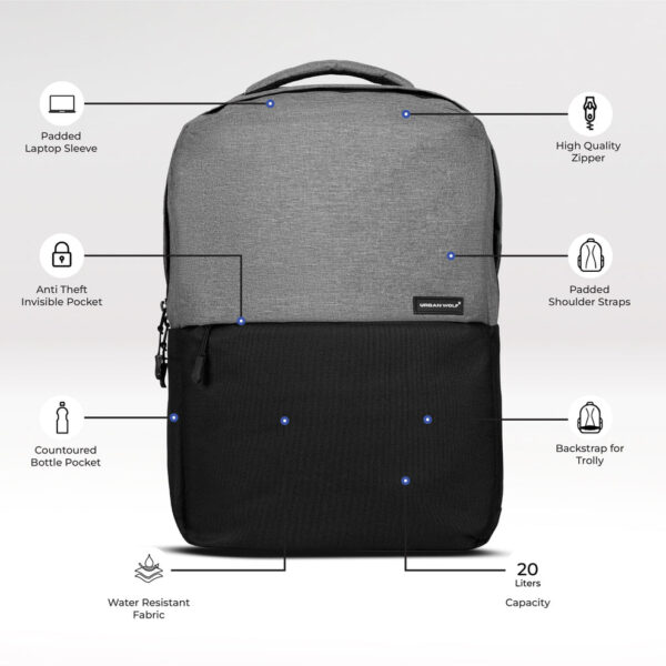 Urban Wolf Business Casual 20L Laptop Backpack