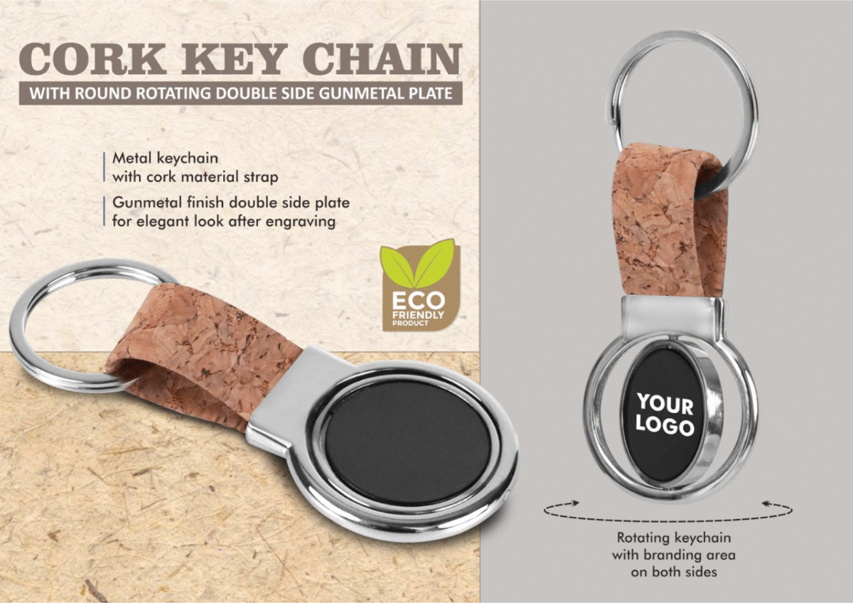 Rectangle hanging metal keychain | corporate gift supplier