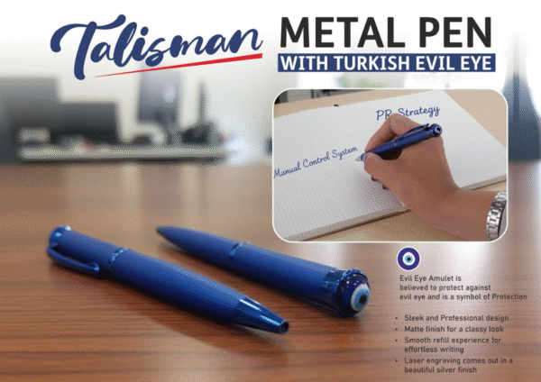 Talisman Metal Pen with Turkish Evil eye | Protects
