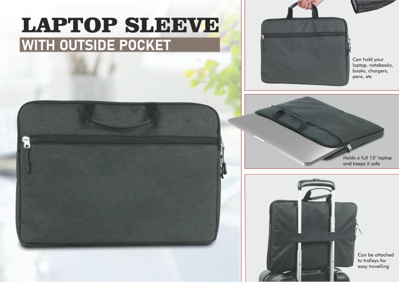 Laptop Sleeve with outside pocket | Stroller carry strap Laptop Sleeve with outside pocket | Stroller carry strap
