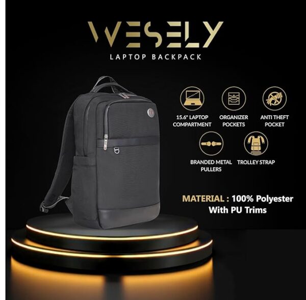 Wesely Laptop Backpack Bag With 15.6” Laptop Compartment