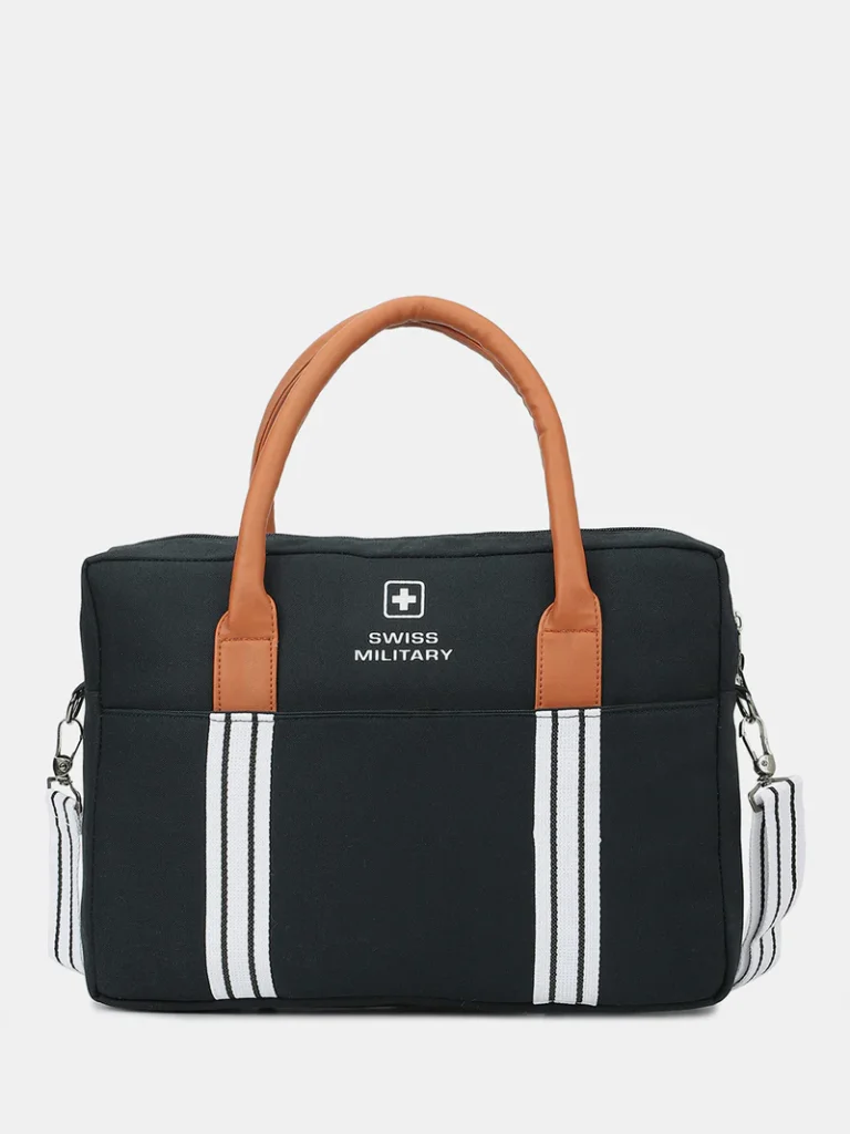 Canvo 14" Canva Sling Bag with PU Leather Trim