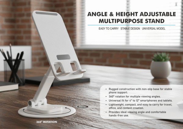 Angle & Height adjustable multipurpose stand