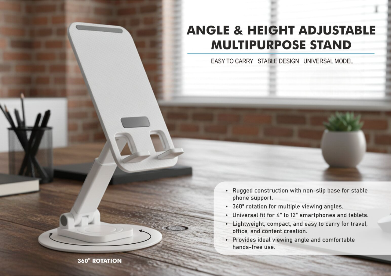 Angle & Height adjustable multipurpose stand