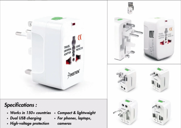 Universal Travel Charger Adapter Plug - Worldwide Compatibility