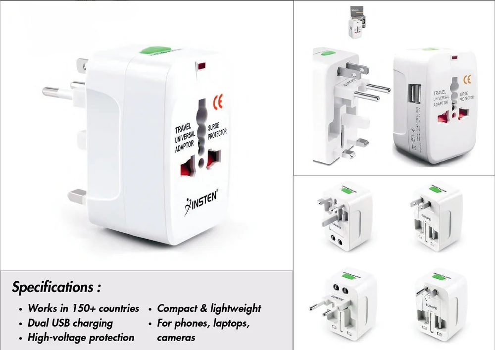 Universal Travel Charger Adapter Plug - Worldwide Compatibility