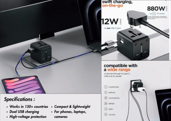 12W Universal Travel Adaptor