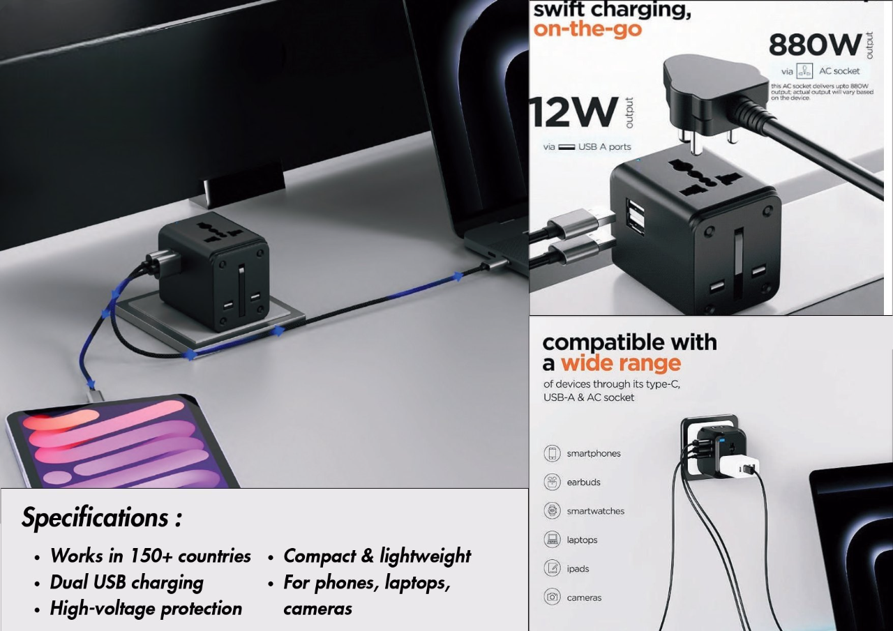 12W Universal Travel Adaptor