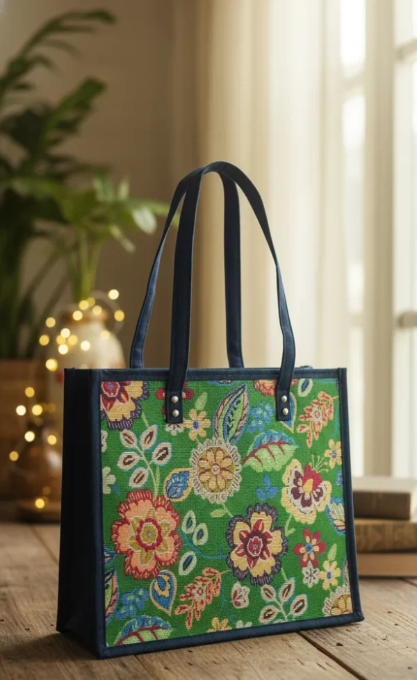 Reusable Designer Jute Tote Bag