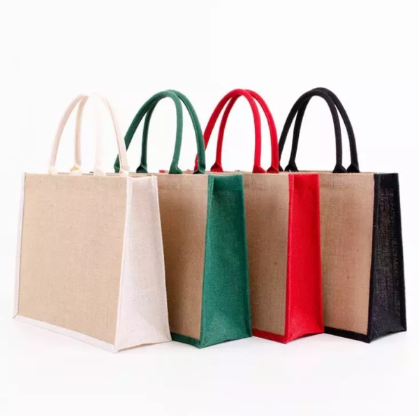 Multicolour Square Jute Bag