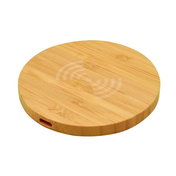 Round Wireless Bamboo Charger