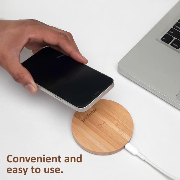 Round Wireless Bamboo Charger