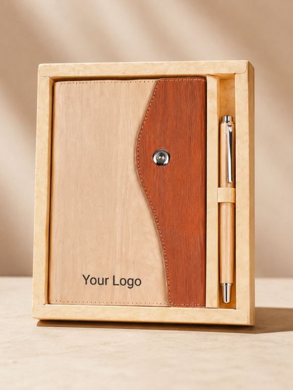 2 in 1 Corporate Gift Set – Premium Diary & Pen with Custom Logo Printing