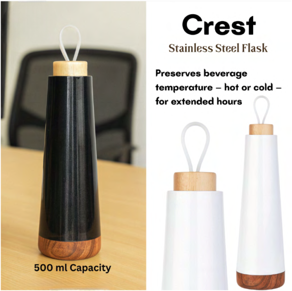 Crest 500ml Insulated Stainless Steel Flask