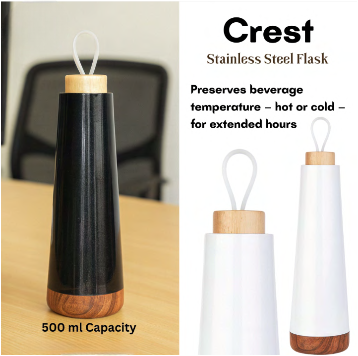 Crest 500ml Insulated Stainless Steel Flask Crest 500ml Insulated Stainless Steel Flask
