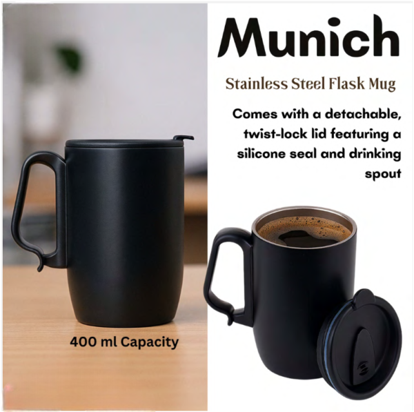 Munich 400ml Stainless Steel Flask Mug