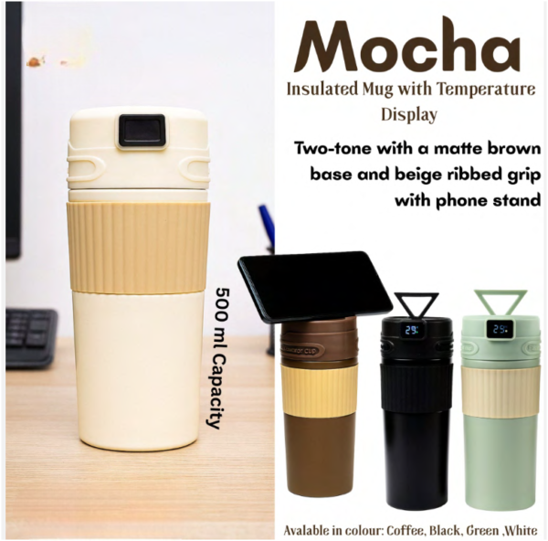 Mocha 500ml Smart Insulated Mug