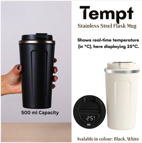 Tempt 500ml Smart Stainless Steel Flask Mug