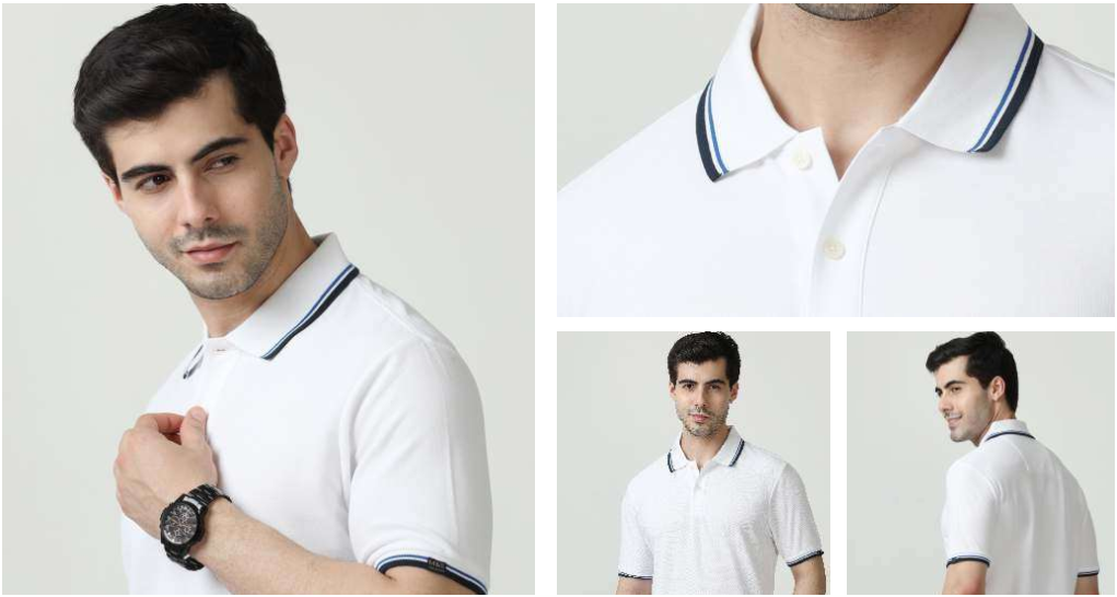 M&S Men's Solid Tipped Collar Polo T-Shirt M&S Men's Solid Tipped Collar Polo T-Shirt