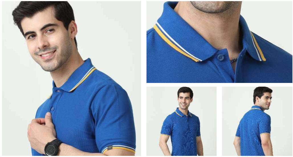 M&S Men's Solid Tipped Collar Polo T-Shirt M&S Men's Solid Tipped Collar Polo T-Shirt