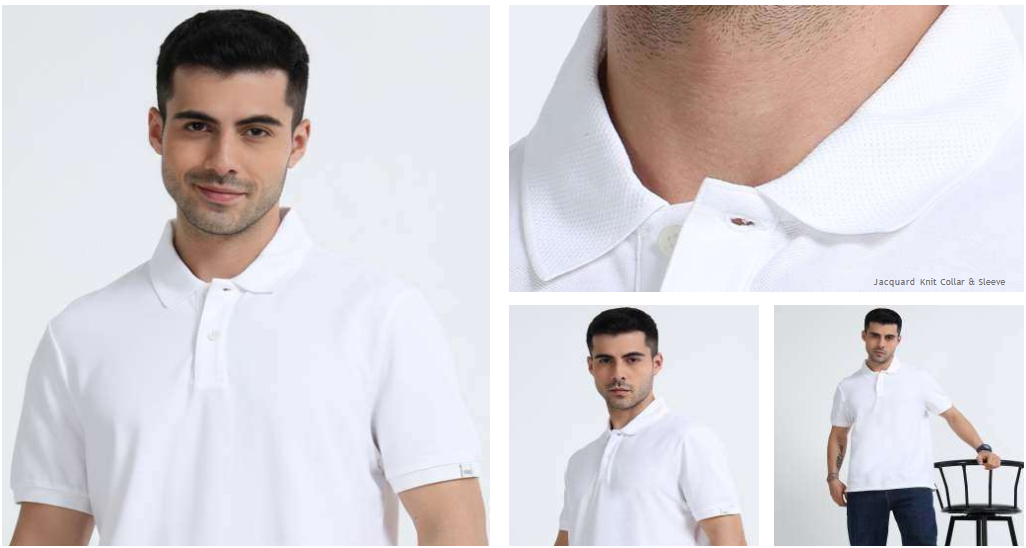 Men's Regular Fit with Textured Jacquard Knit T-Shirt Men's Regular Fit with Textured Jacquard Knit T-Shirt