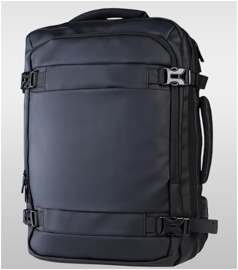 15-inch Laptop Backpack in Black Vegan PU