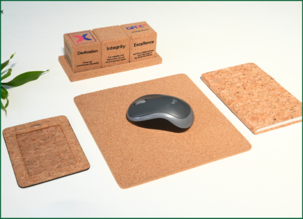 Eco-Friendly 7-in-1 Cork Office Desk Set | Cork Gift Set in Delhi