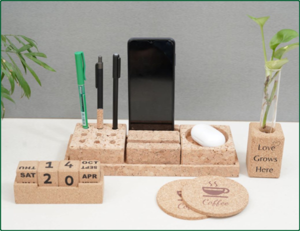 Cork Desk Organizer Set | Cork Gift Set in Noida