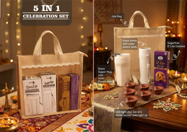 Eco-Wellness Diwali Set: Safe Hydration & Health-Conscious Snacks