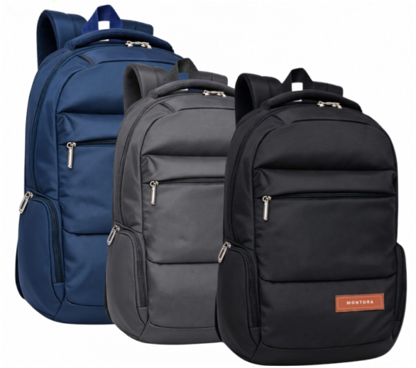 Montora Classic PU Leather 15.6" Commuter Backpack