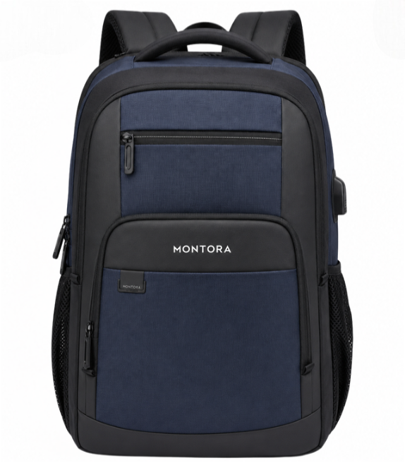 Montora Navy & Black Laptop Backpack