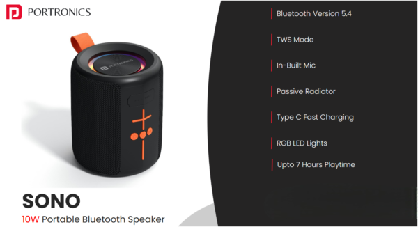 Sono 10W Portable Bluetooth Speaker
