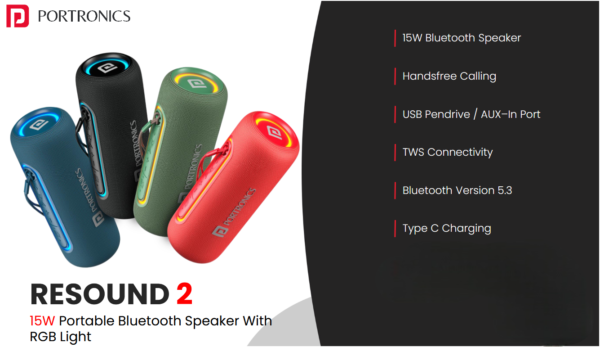 Resound 2 15W Portable Bluetooth Speaker
