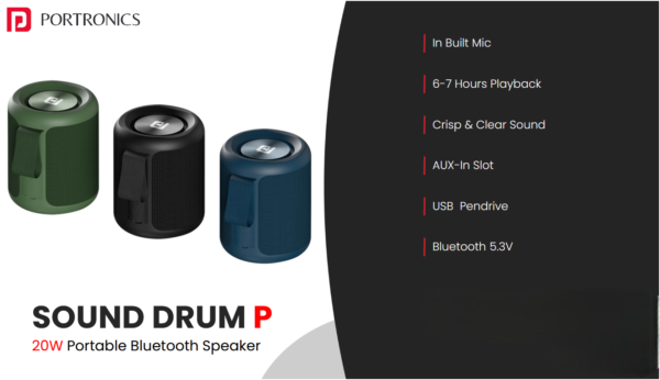 Sound Drum P 20W Portable Bluetooth Speaker