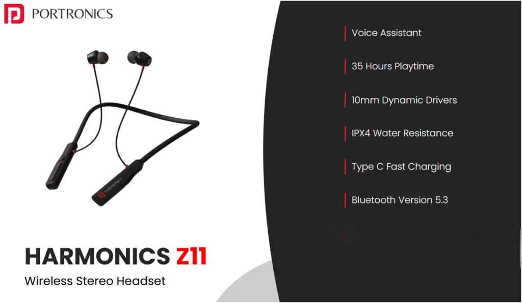 Portronics Harmonics Z11 Wireless Stereo Neckband