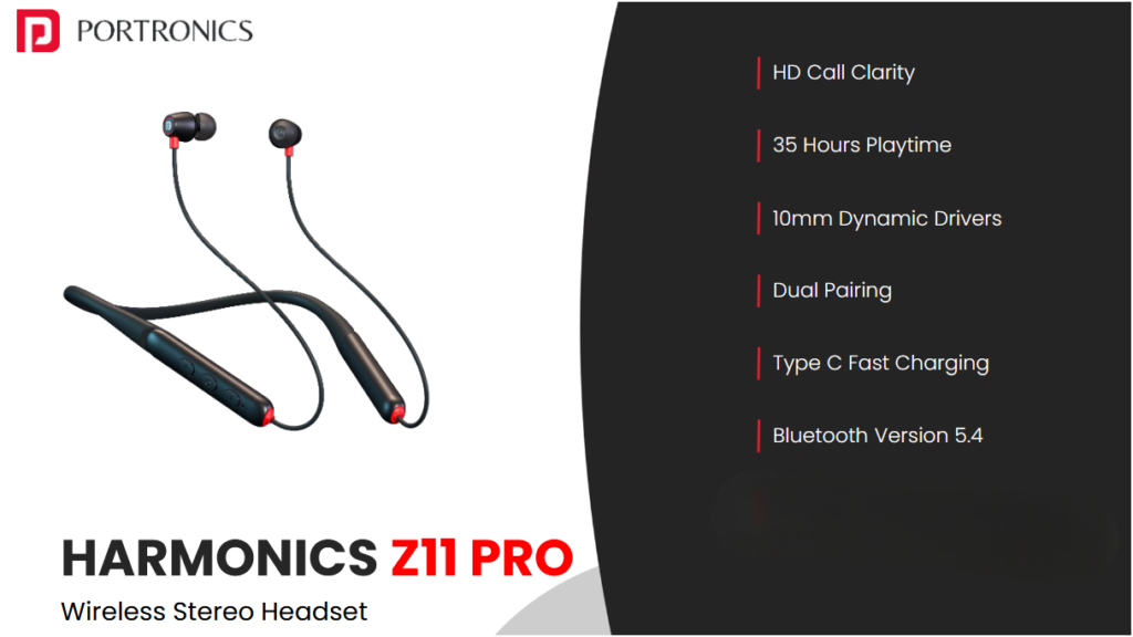 Portronics Harmonics Z11 PRO Wireless Stereo Neckband