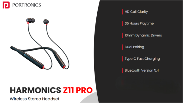 Portronics Harmonics Z11 PRO Wireless Stereo Neckband