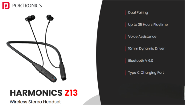 Portronics Harmonics Z13 Wireless Bluetooth Headset