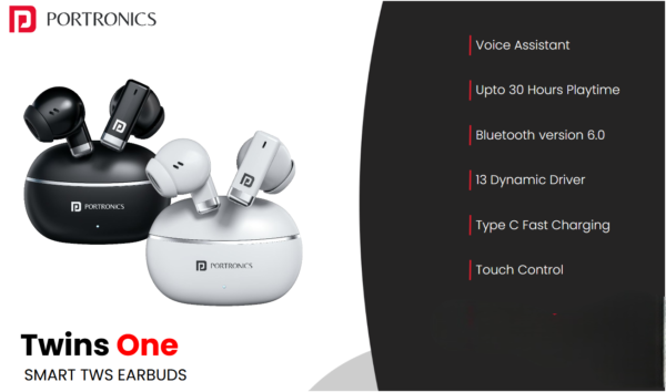 Portronics Twins One True Wireless Earbuds