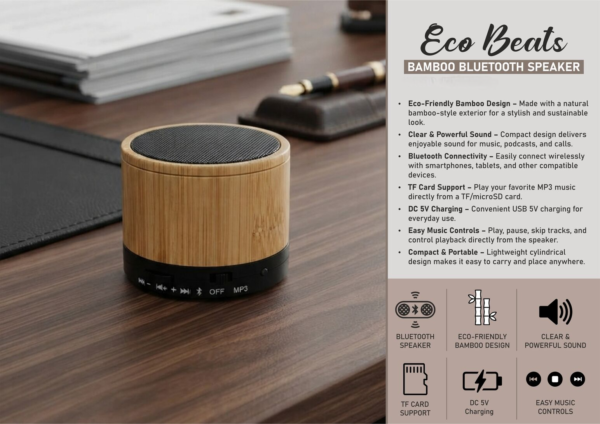 Eco Beats Bamboo Bluetooth Speaker